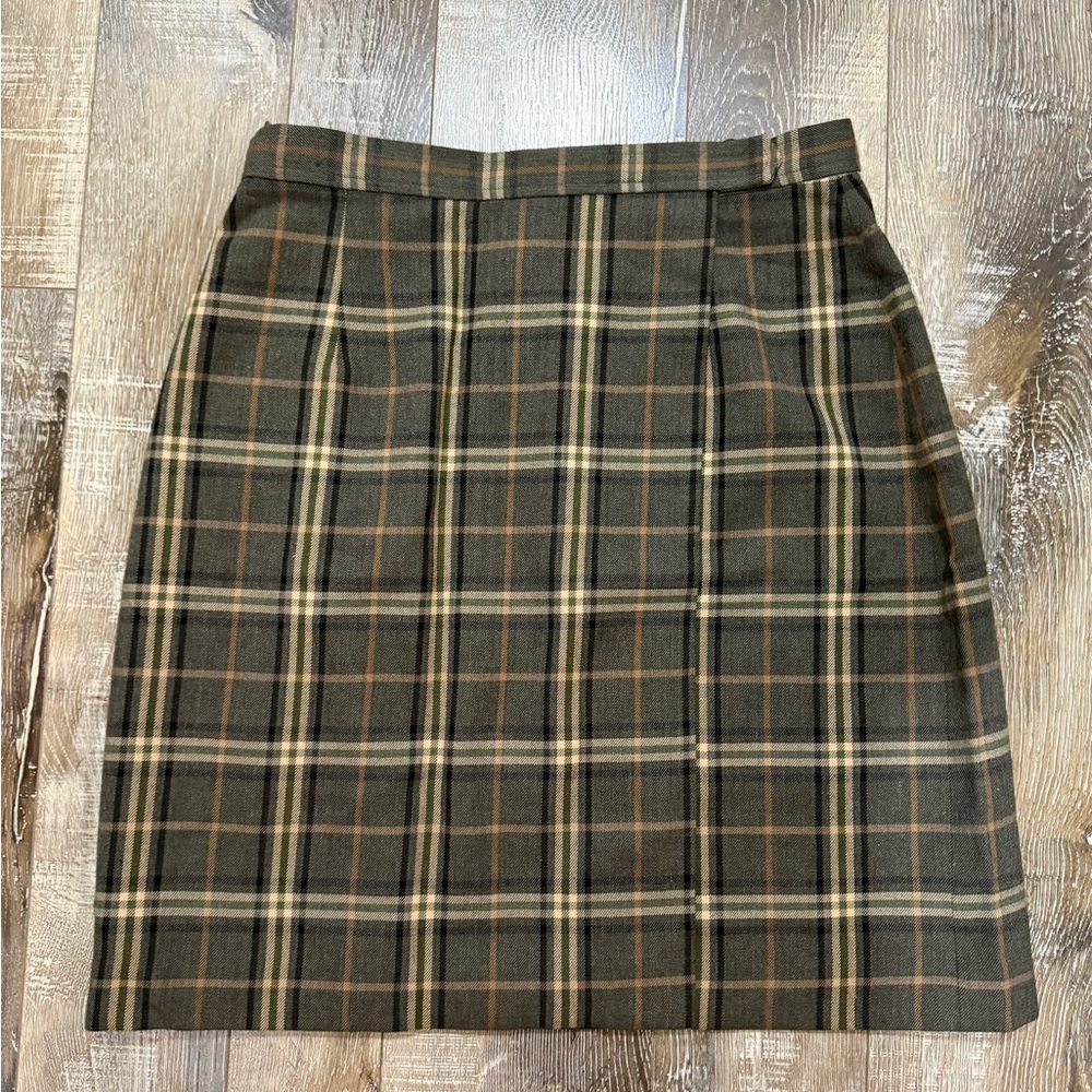 Charter Club Plaid Wool Wrap Skirt